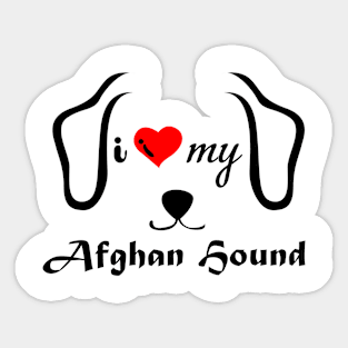 I love my Afghan Sound Dog Sticker